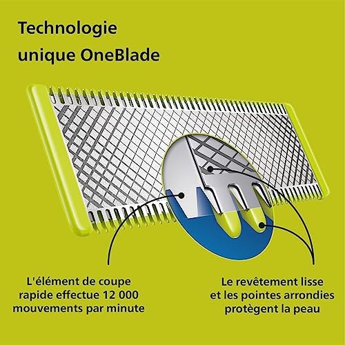 Philips Rasoir Électrique Homme OneBlade 360, Modèle QP2734/30, Lames 360, Sabot Réglable 5 en 1