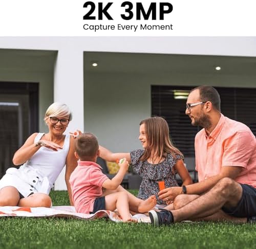 Caméra Solaire de Surveillance WiFi Extérieure 2K, Étanche IP65, Vision Nocturne Couleur