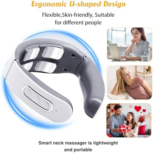 Masseur Cervical Portable avec Thérapie Thermique 42°C et 6 Modes