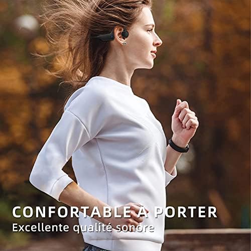Écouteurs Bluetooth à Conduction Osseuse, Casque Sport Étanche IP65, Noir