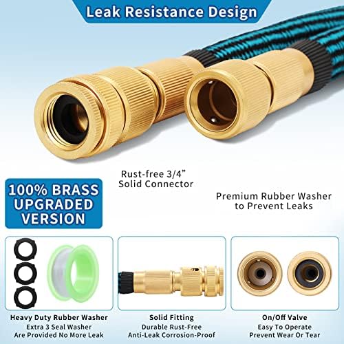 Tuyau d'Arrosage Extensible 30m avec Buse 10 Fonctions, Extra Résistant 3750D