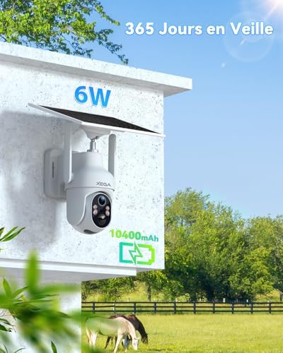 Caméra Solaire 4G Extérieure, Vision Nocturne Colorée 3MP, Étanche IP66