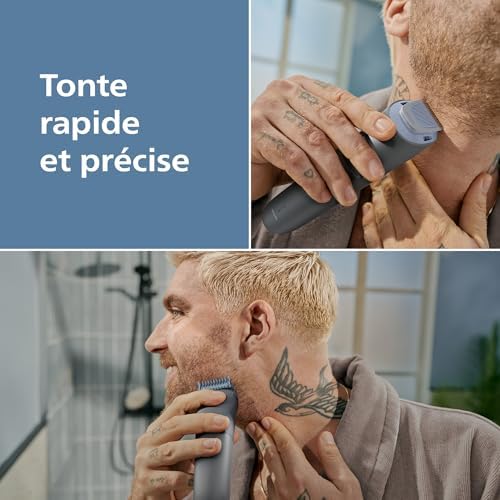 Philips Tondeuse à Barbe Série 3000, Modèle BT3619/15, 20 Hauteurs Réglables, Étanche