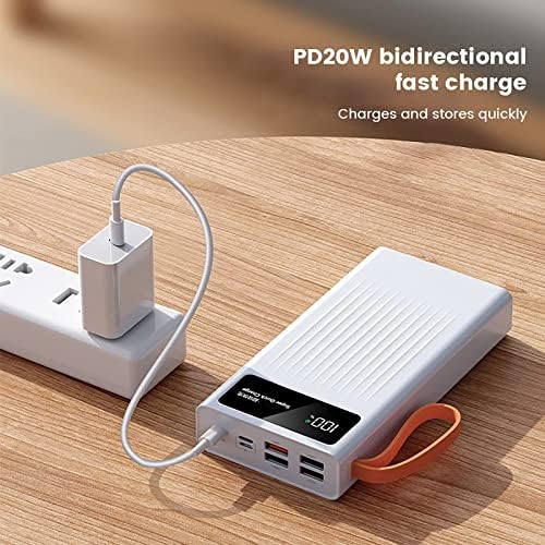 Banque d’Alimentation Portable 66W Batterie Externe 50000mAh, Blanc