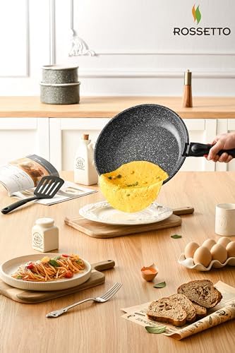 Batterie de Cuisine Induction avec Revêtement Céramique, Gris Cendré, 16 Pièces