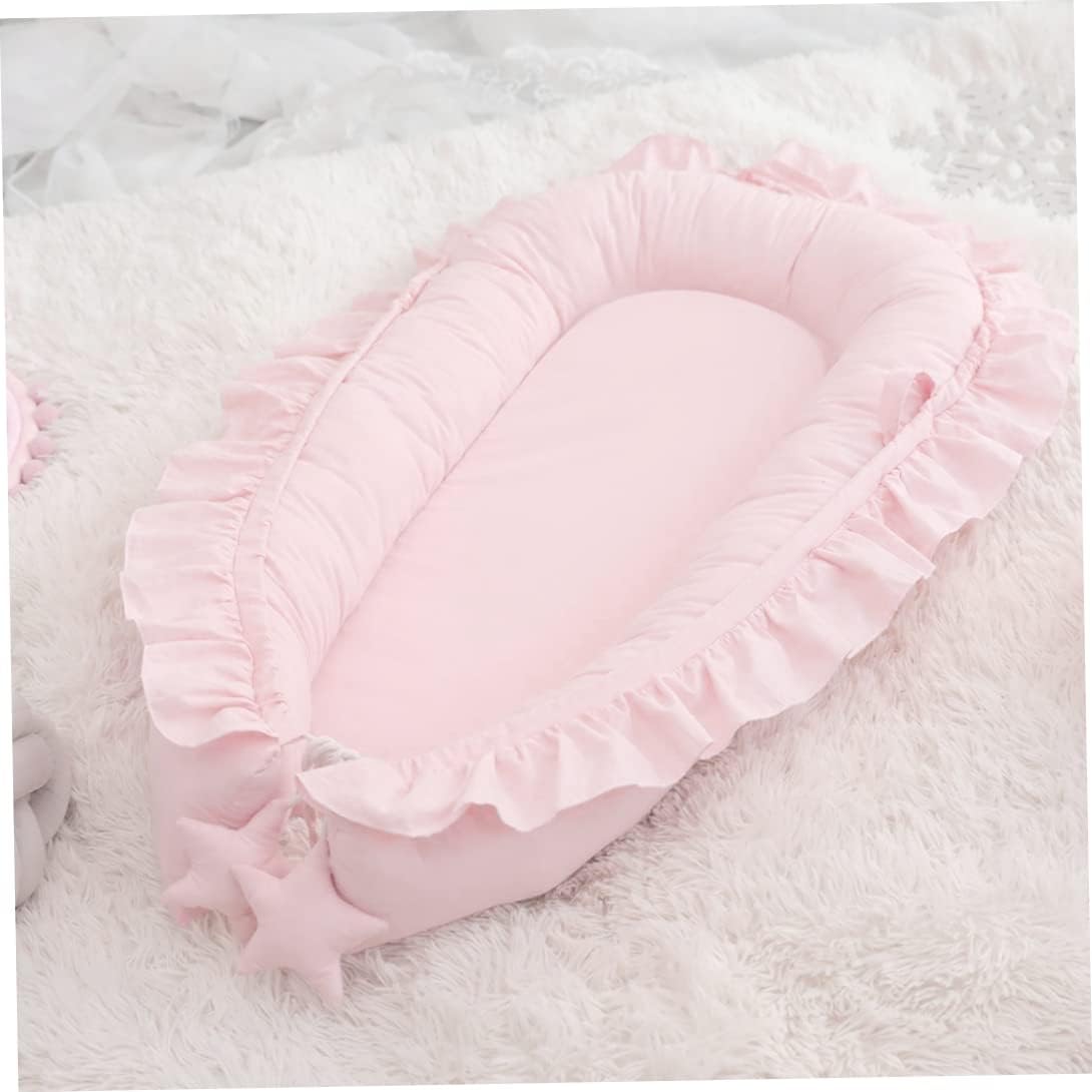 Nid de Bébé Portable - Coton Respirant - Design Élégant avec Dentelle