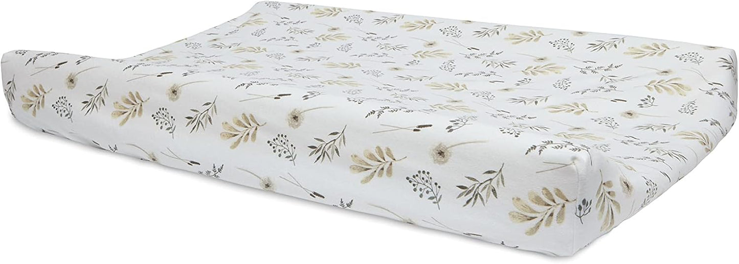 Housse de Matelas à Langer - Imprimé Fleurs Sauvages - 100% Coton
