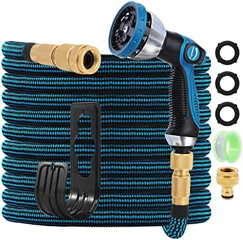 Tuyau d'Arrosage Extensible 30m avec Buse 10 Fonctions, Extra Résistant 3750D