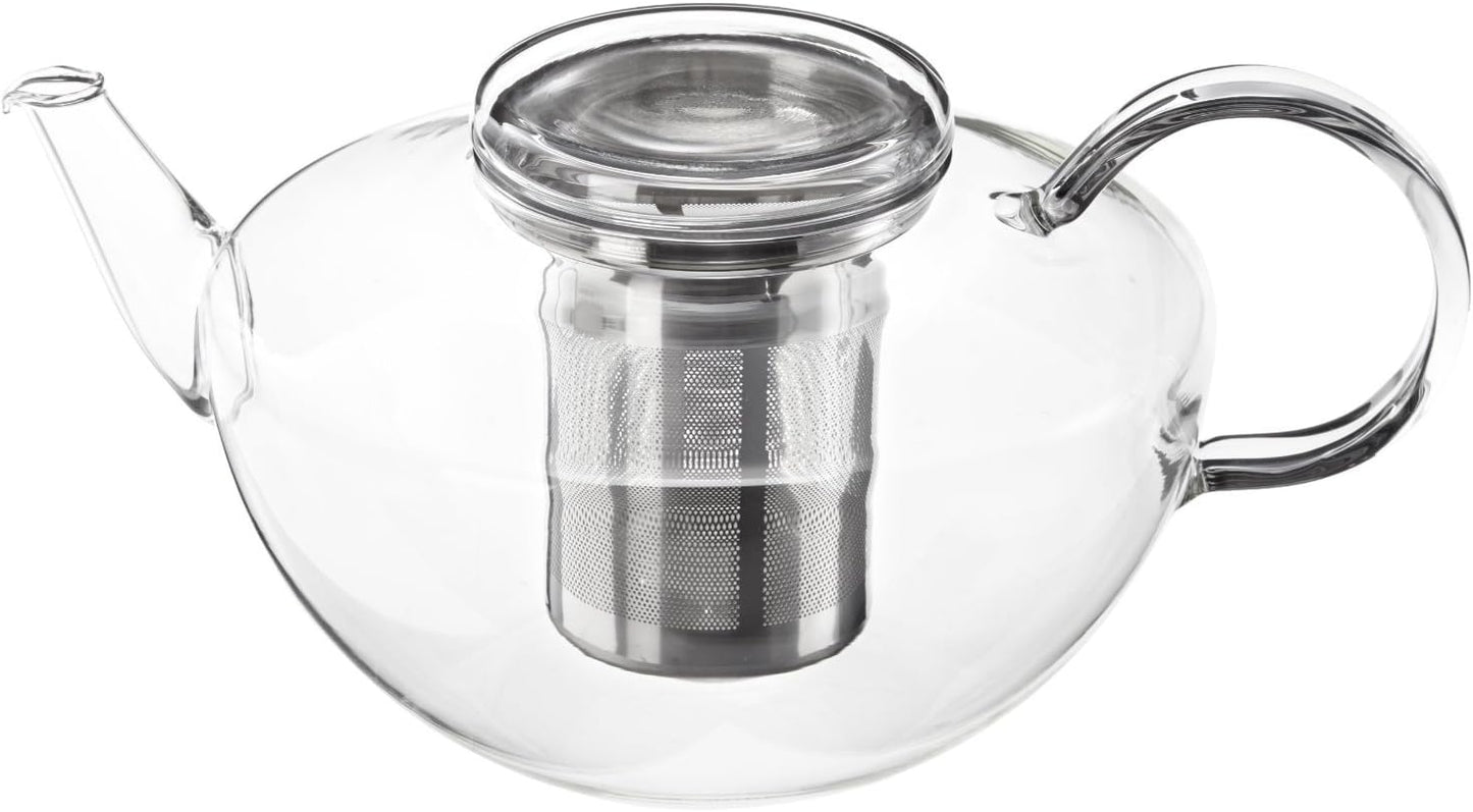 Théière en Verre Borosilicate - Filtre Acier Inoxydable - 1,2L