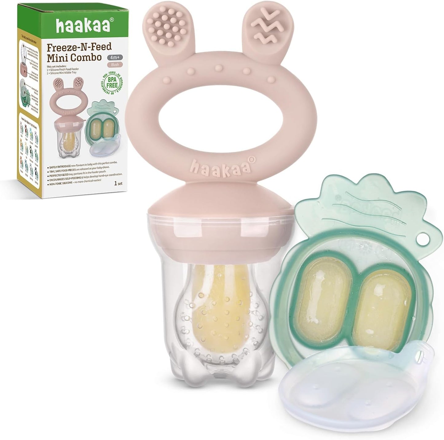Mangeoire Bébé Silicone - Auto-Alimentation Sûre - Moules à Glace Apaisants