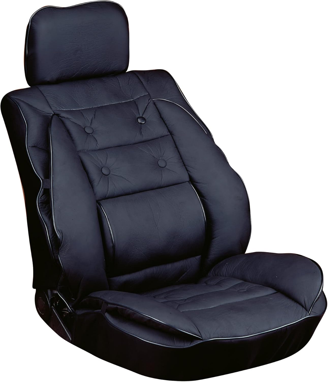 Coussin de Siège - Soutien Lombaire en PU - Noir