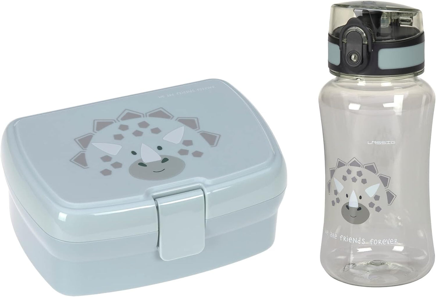 Set Déjeuner Enfant - Boîte à Pain Verte - Gourde Tritane 460ml