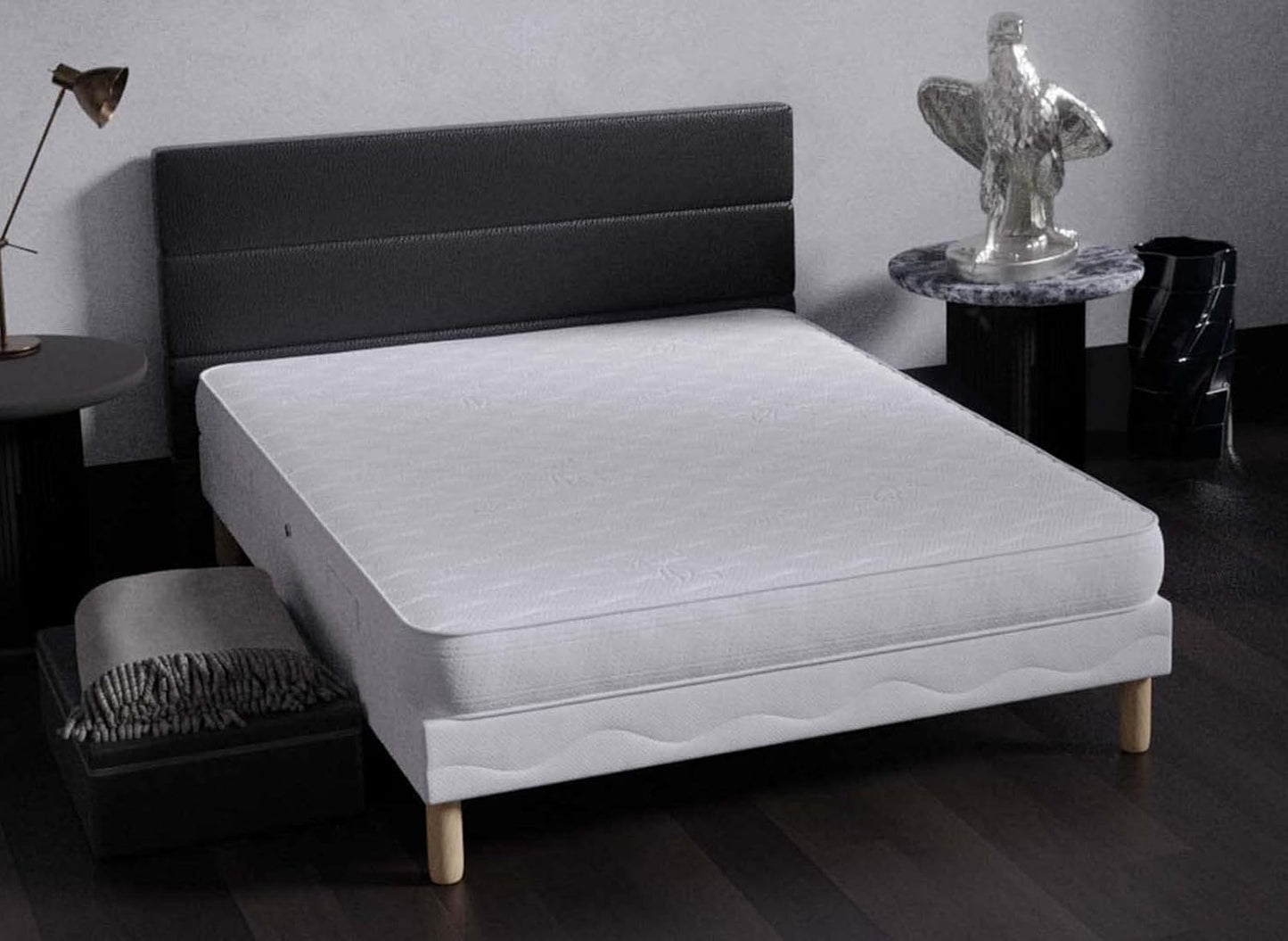 Ensemble Sommier et Matelas - 140x190 cm - Hauteur 15cm