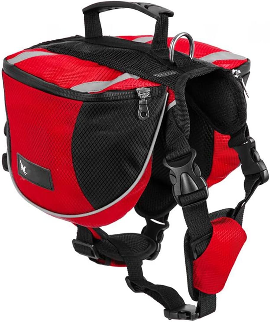 Sac à Dos pour Chien - Imperméable et Réglable - Réfléchissant avec Poignée
