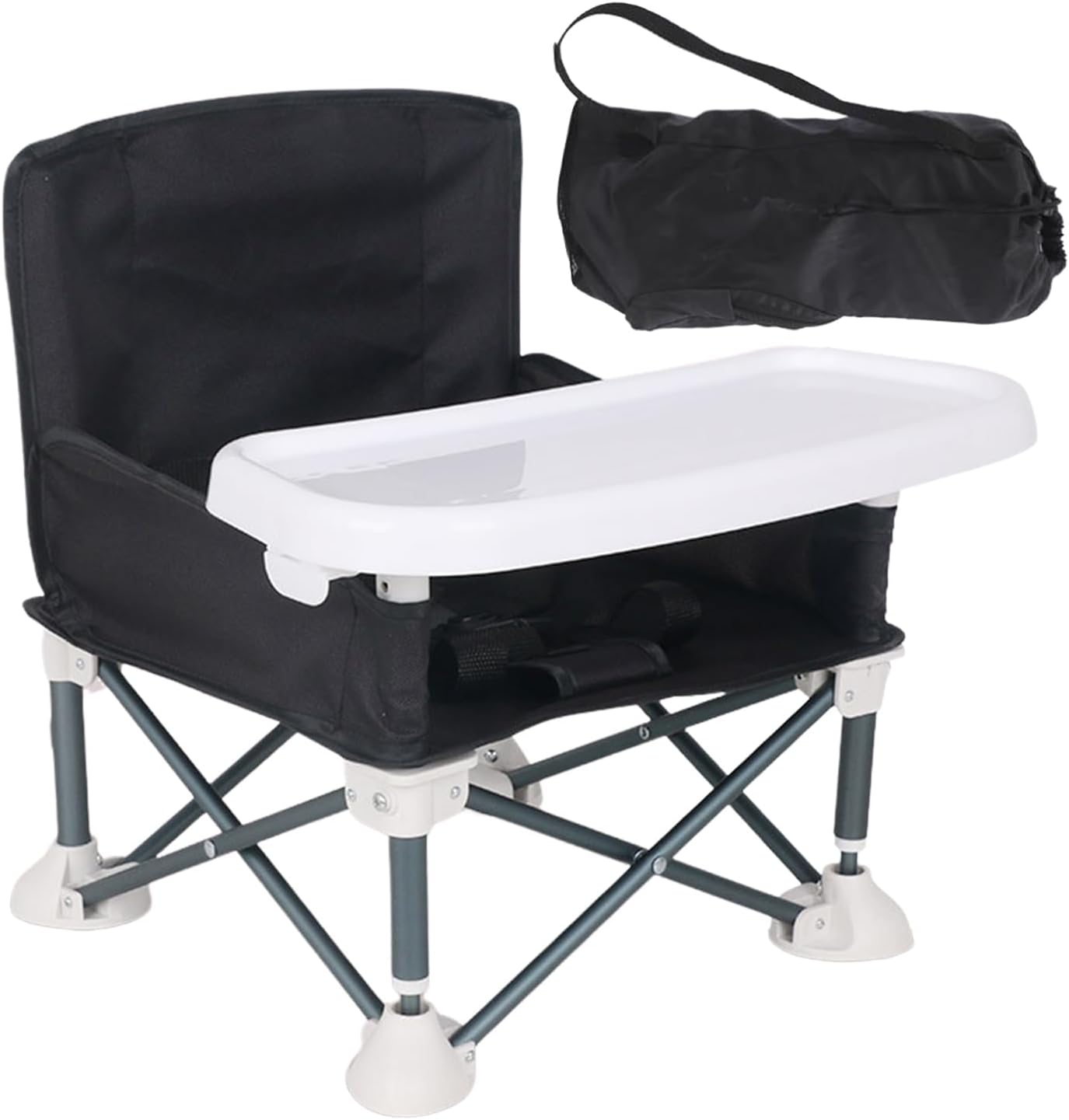 Chaise Haute Bébé Portable - Pliable avec Plateau Amovible - Sac de Voyage Inclus