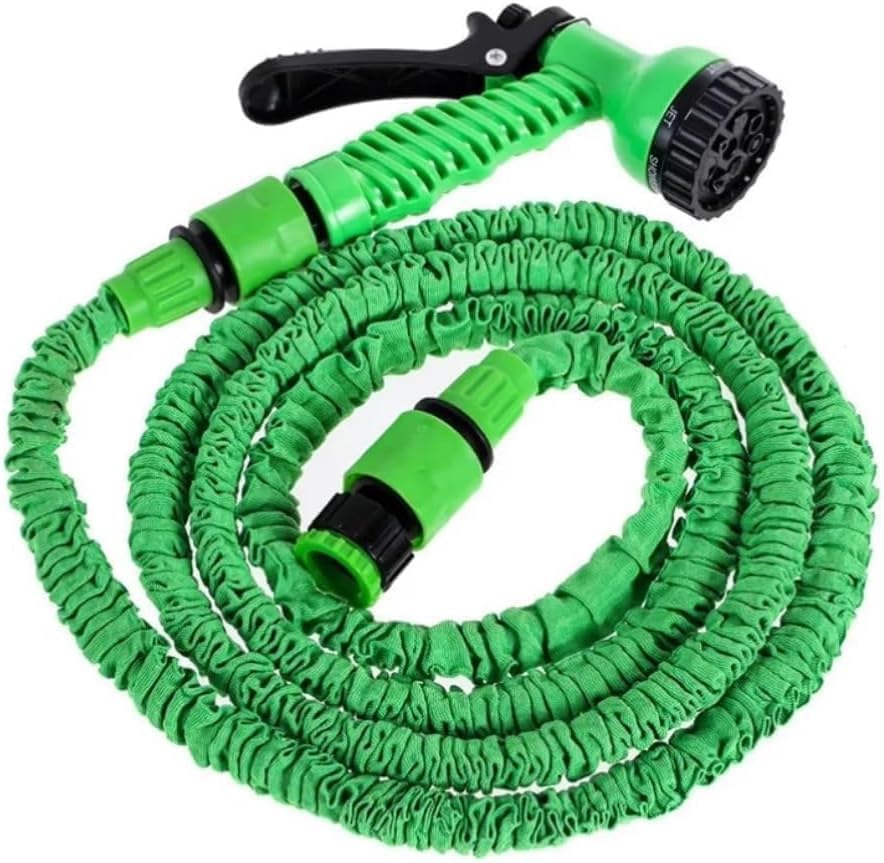 Tuyau d'Arrosage Extensible 7.5M, Haute Pression 4 Bars, Vert
