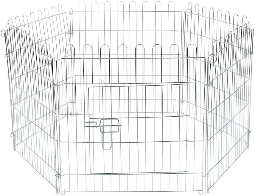 Enclos Extérieur pour Rongeurs - 6 Panneaux - Porte d'Accès Facile