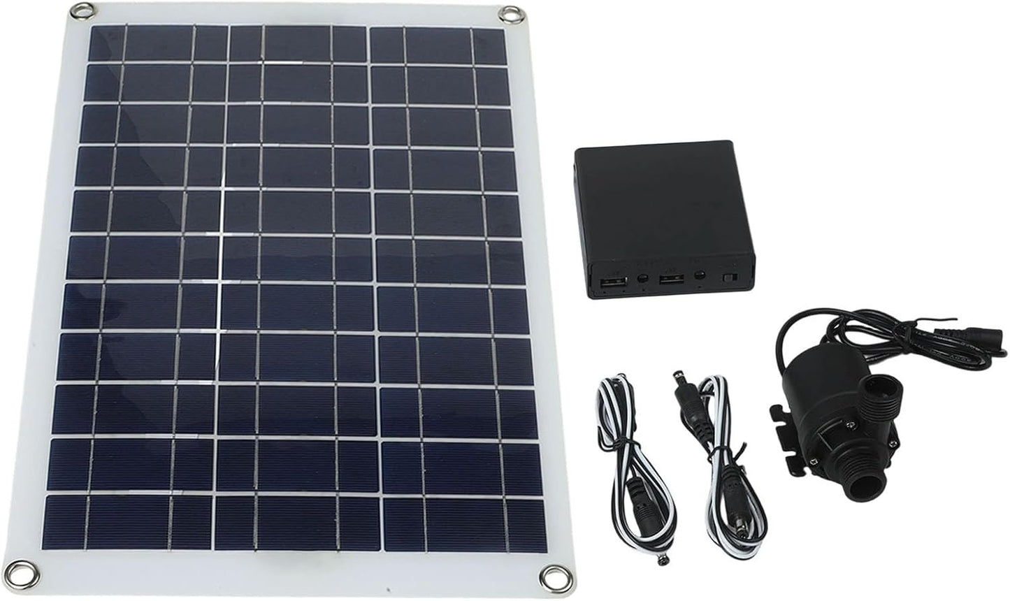 Pompe Solaire pour Fontaine - 50W - 800 l/h avec Boîtier à Piles