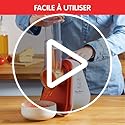 Moulinex Râpe Légumes Électrique 5-en-1 DJ755G10, Rouge et Blanc, Fabriqué en France