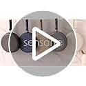 Set de Batterie de Cuisine Antiadhésif 17 Pièces, Blanc, Poignées Amovibles