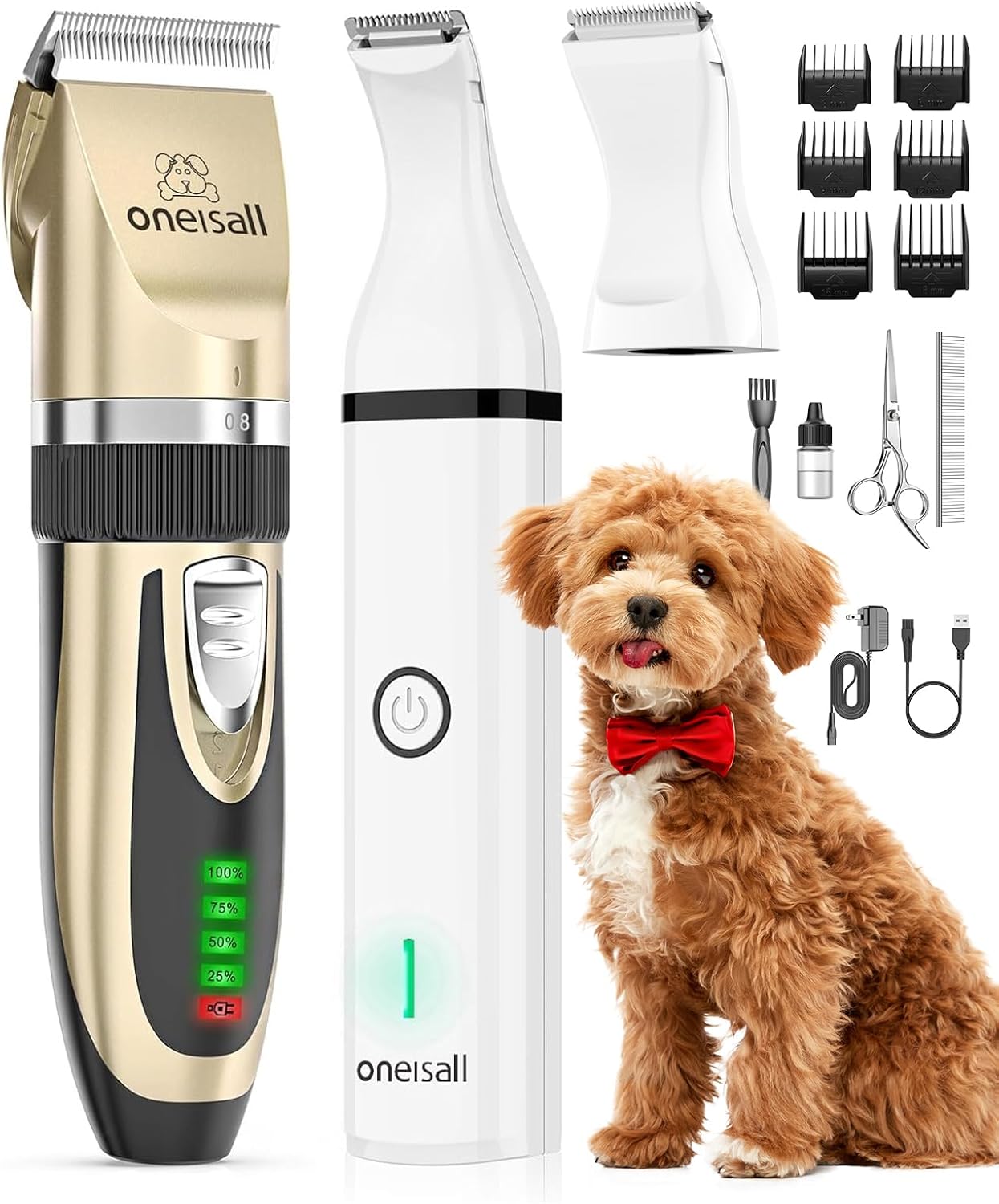 Tondeuse pour Animaux - Ultra Silencieuse - Multifonction Sans Fil