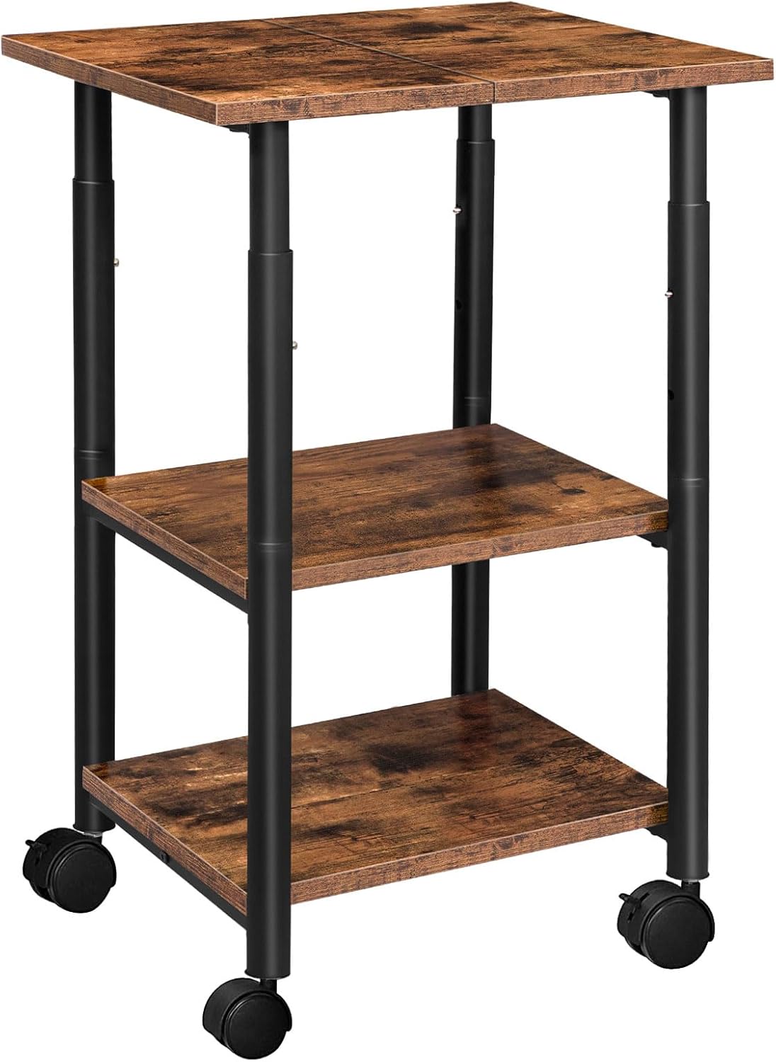Support d'Imprimante - Chariot Mobile 3 Niveaux - Style Industriel