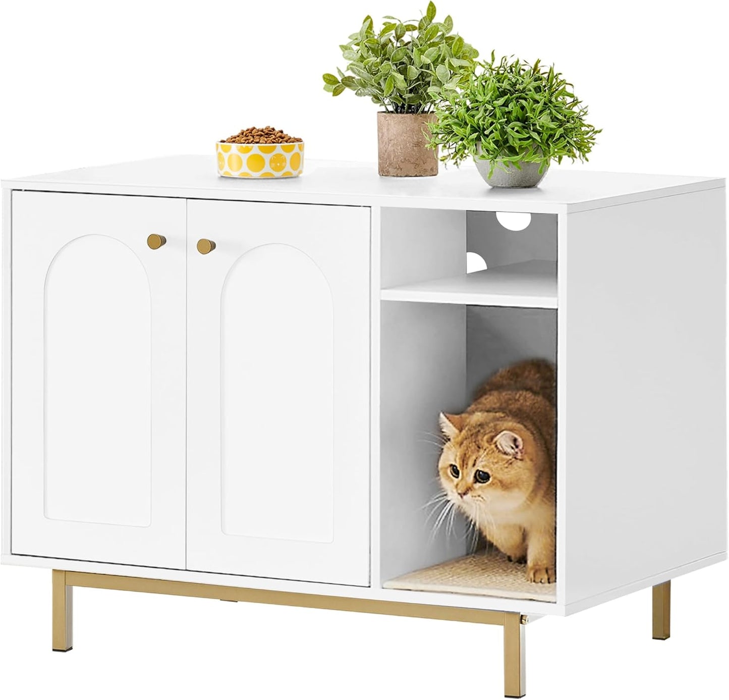 Maison de Toilette pour Chat - Intimité et Élégance - Facile à Assembler