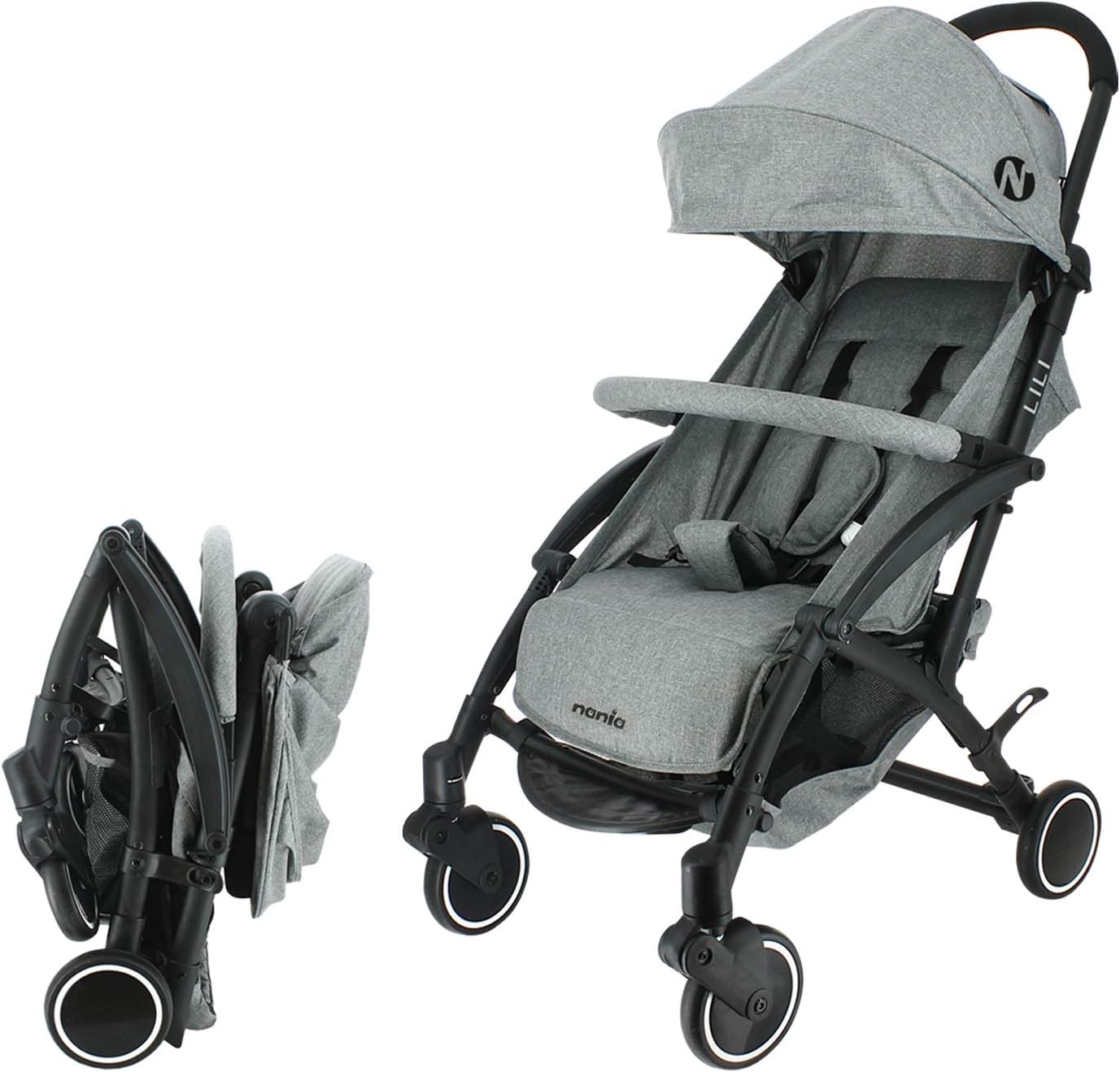 Poussette Compacte Citadine - Légère 6kg - Dossier Inclinable