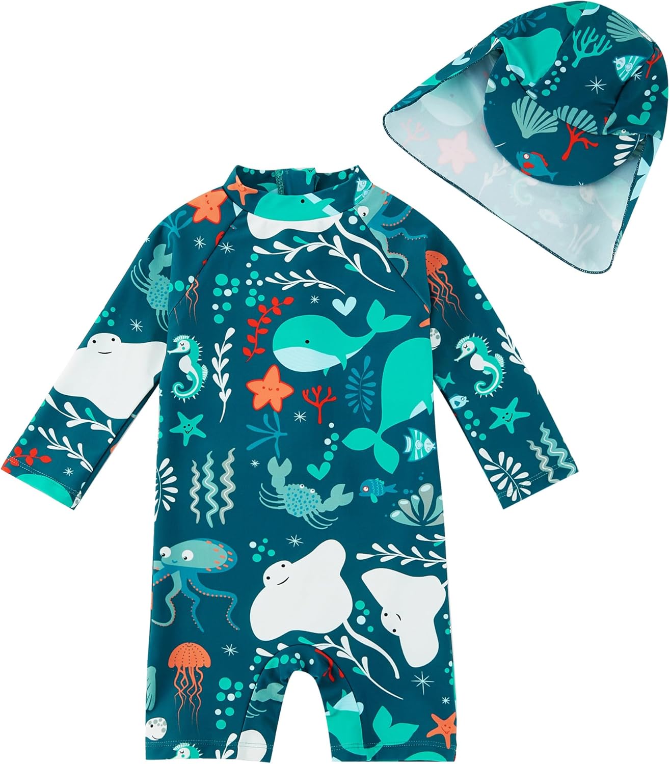 Maillot de Bain Une Pièce - Fermetures Éclair - Protection Solaire UPF 50+