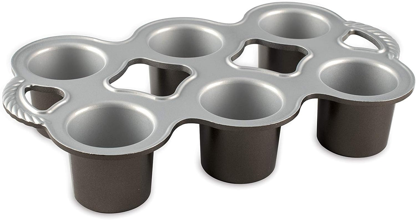 Moule à Popovers - Fonte d'Aluminium Robuste - Revêtement Anti-Adhésif