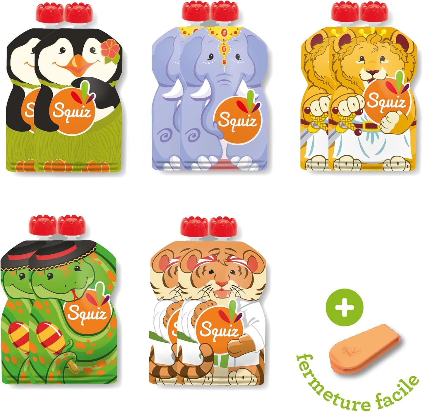 Gourdes Réutilisables - Étanches et Durables - Collection Carnaval