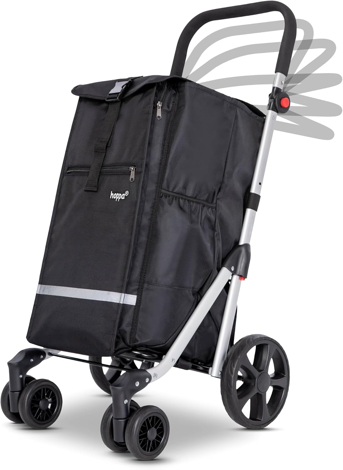 Chariot de Courses Léger - 6 Roues Robustes - Capacité 74L
