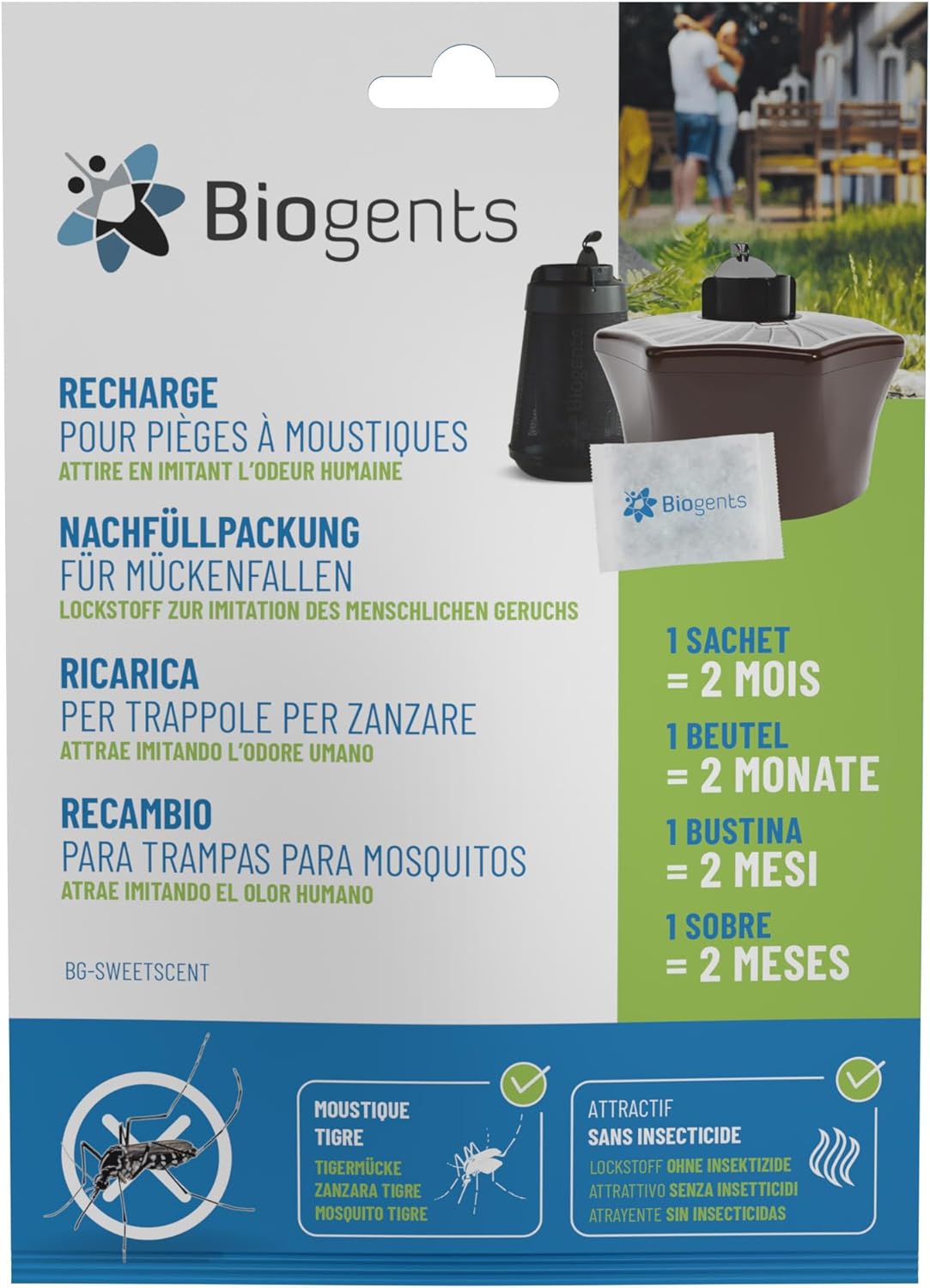 Recharge Anti-Moustiques - Protection 2 Mois - Compatible BG-MOSQUITAIRE