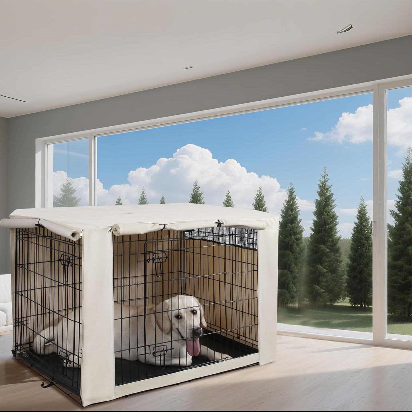 Housse de Cage pour Chien - Polyester Robuste - Ajustement Universel