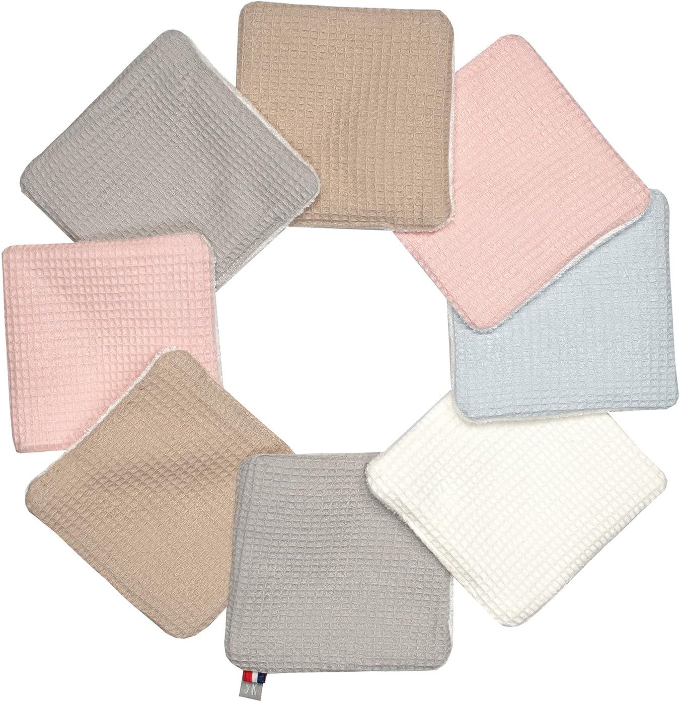 Lingettes Bébé Lavables - Nid d'Abeille - Bambou - Made in France