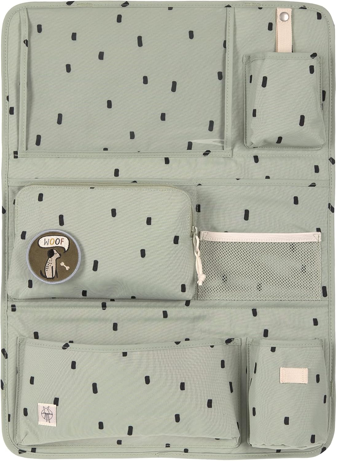 Organisateur de Voiture - Pliable et HydroFuge - Happy Prints Olive