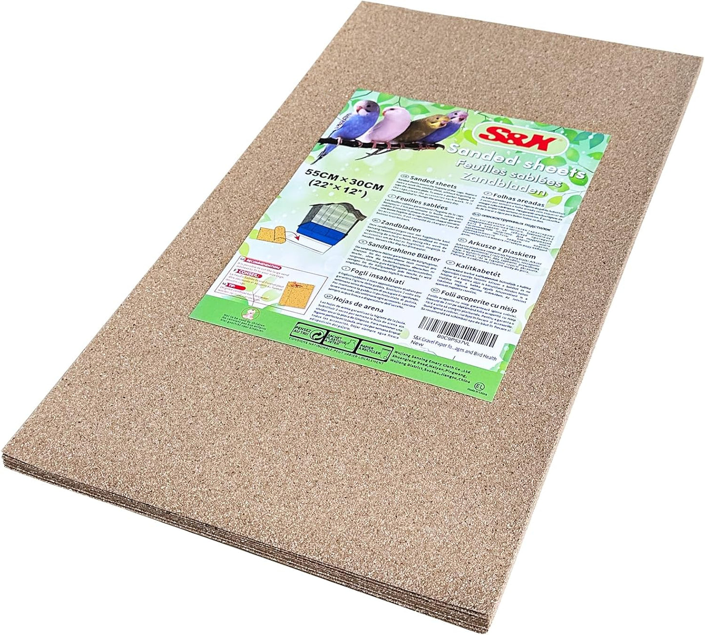 Papier Gravier pour Oiseaux - Nettoyage Facile - Entretien des Griffes