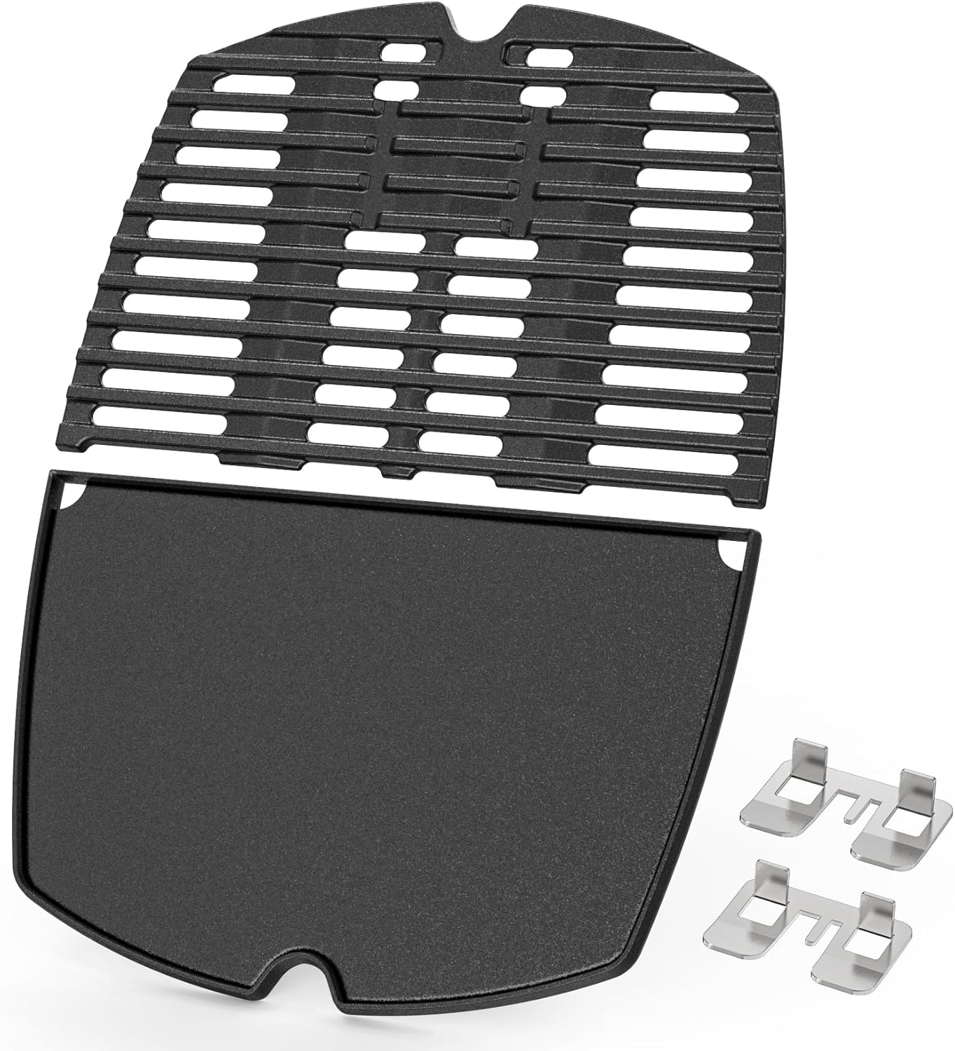 Plancha et Grille en Fonte - Compatible Weber Q1000 Series - 32 x 21,3 cm