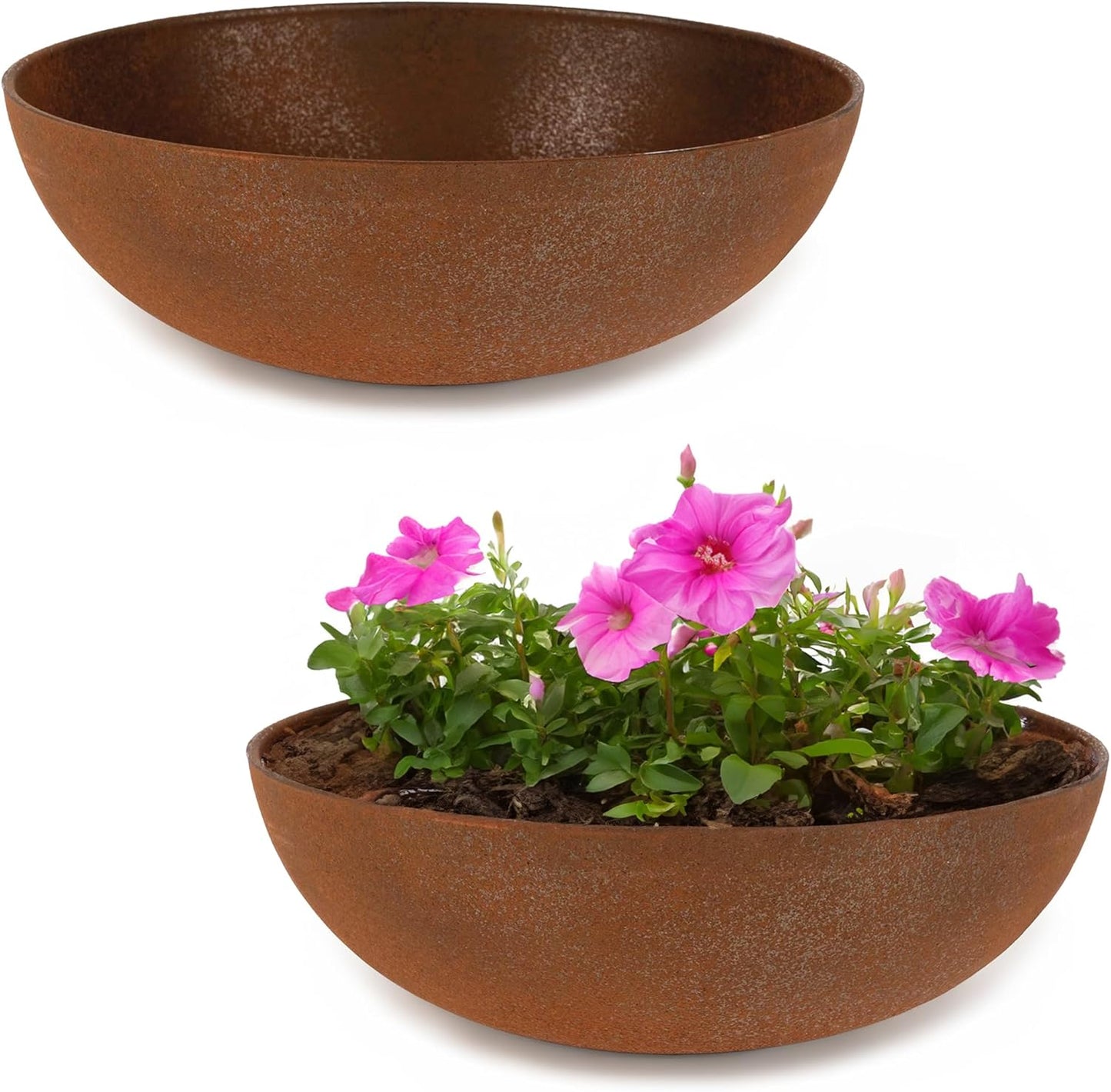 Pot de Fleurs Extérieur - Résistant aux Intempéries - Design Marbré