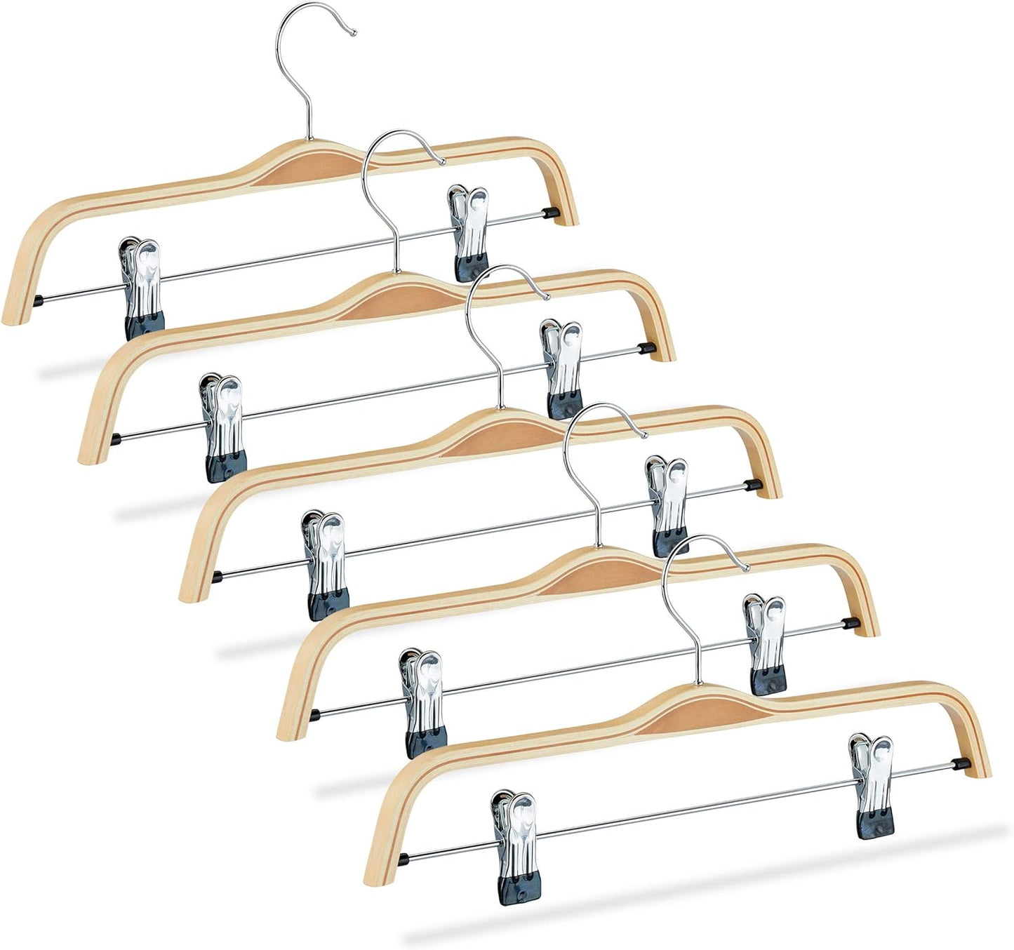 Cintres Porte-Jupes - Clips en Caoutchouc - Crochet Pivotant 360°