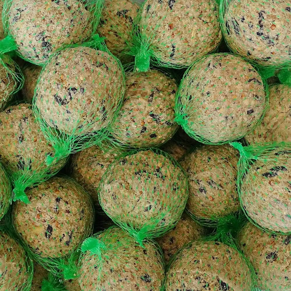 Boules de Graisse pour Oiseaux Sauvages - 100% Naturel - Filet Pratique