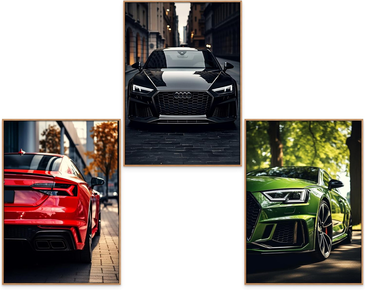 Posters Audi - Set de 3 - Impression Photo Haute Qualité