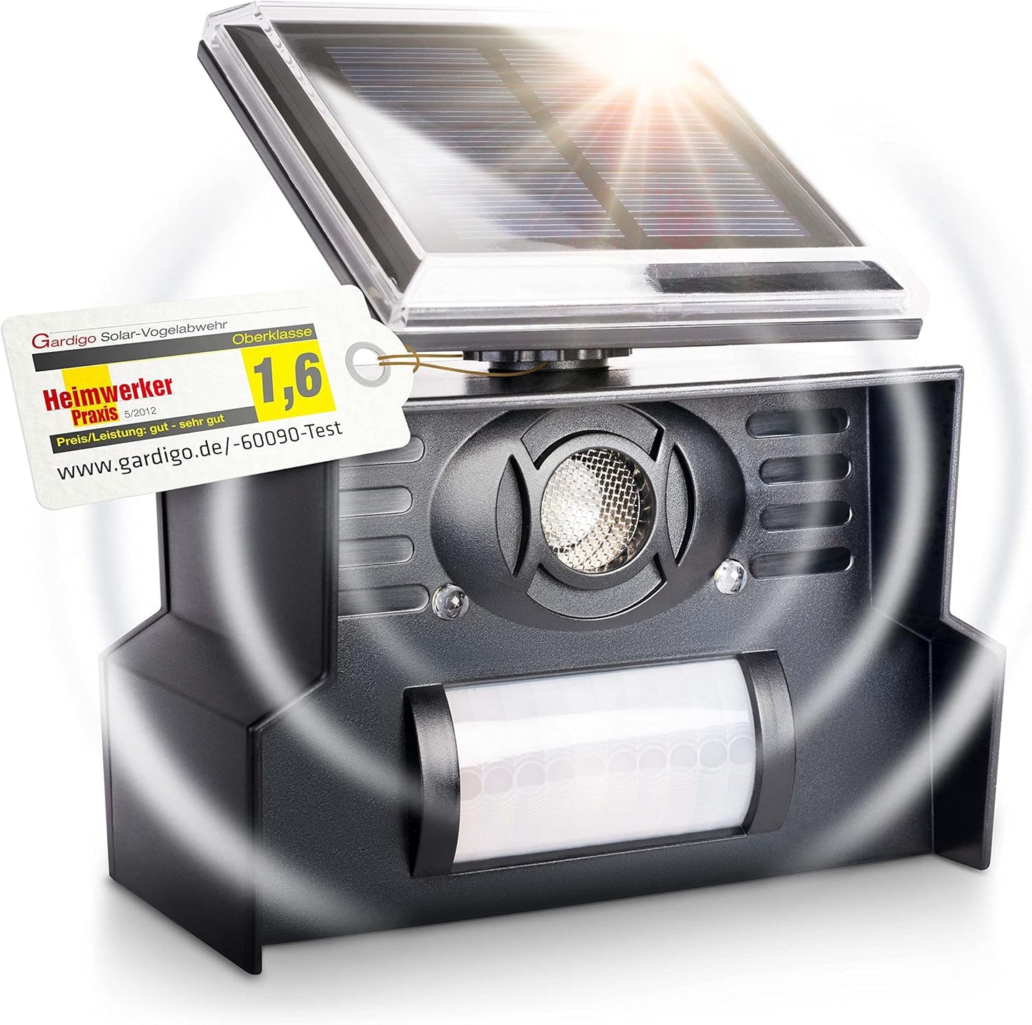 Répulsif Solaire à Ultrasons - Protection Anti-Oiseaux - Portée 7m