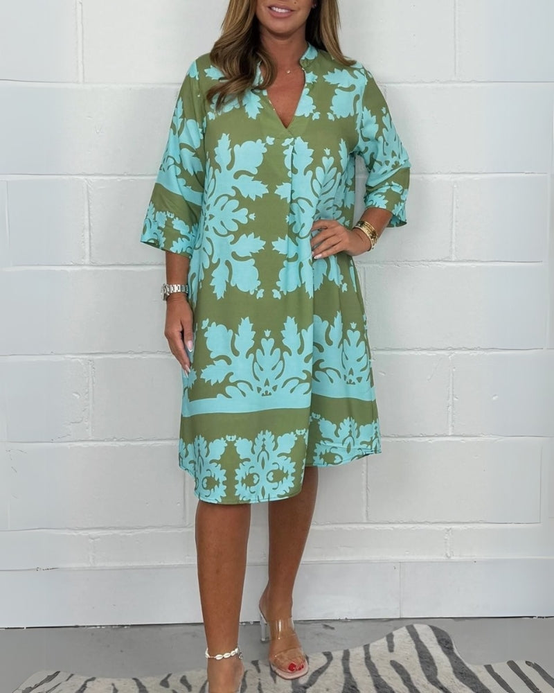 BAROLA - ROBE BOHO À COL V