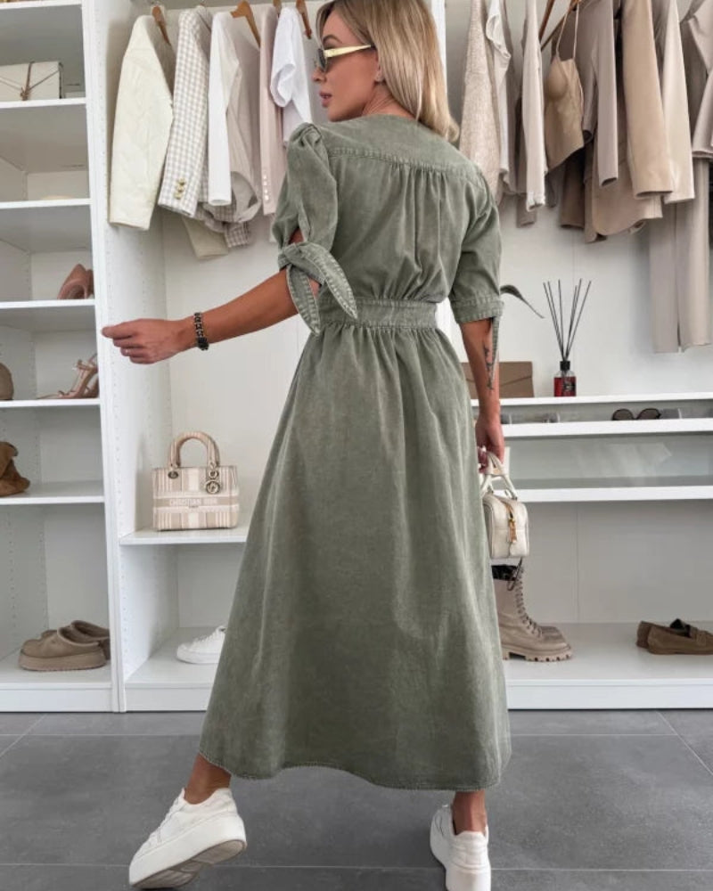 EVANIA - ROBE EN JEAN ÉLÉGANTE
