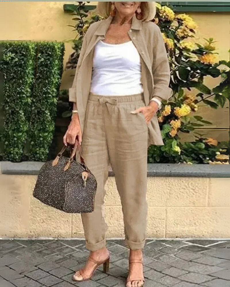 AIRENA - Ensemble Chemise et Pantalon