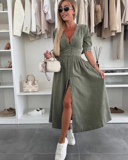 EVANIA - ROBE EN JEAN ÉLÉGANTE