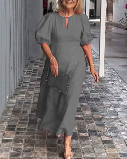 FIONA - ROBE ÉLÉGANTE ESSENCE EN COTON ET LIN