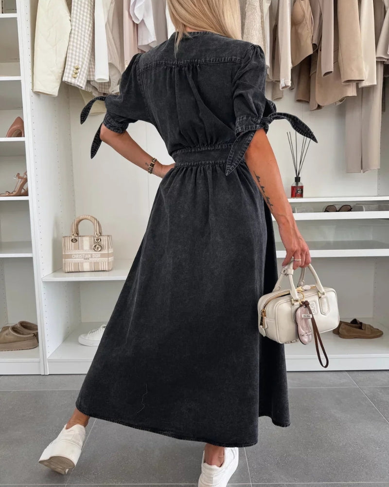 EVANIA - ROBE EN JEAN ÉLÉGANTE