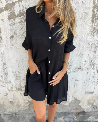 IZELA - ENSEMBLE CHEMISE & SHORT DÉCONTRACTÉ